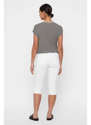 Pantalon trei sferturi alb VERO MODA femeie
