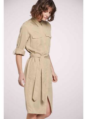 Rochie midi bej TOM TAILOR femeie