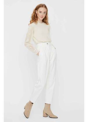 Blugi cu croială dreaptă alb VERO MODA femeie