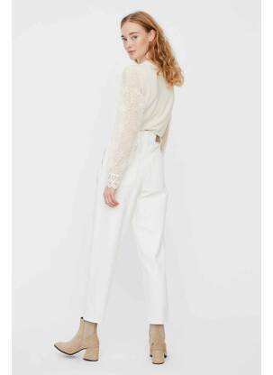 Blugi cu croială dreaptă alb VERO MODA femeie