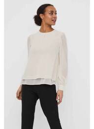 Bluză bej VERO MODA femme