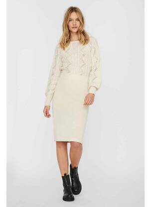 Fustă midi bej VERO MODA femeie