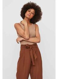 Blugi cu croială largă maro VERO MODA femeie