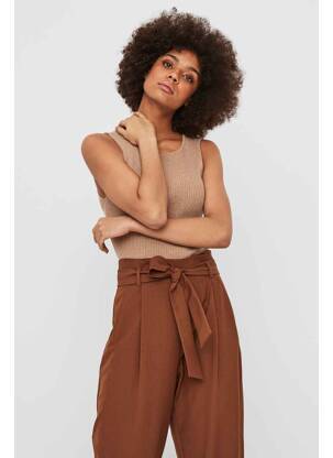 Blugi cu croială largă maro VERO MODA femeie