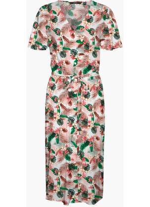 Rochie midi bej VERO MODA femeie