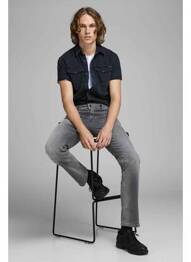Blugi cu croială dreaptă negru JACK & JONES bărbat