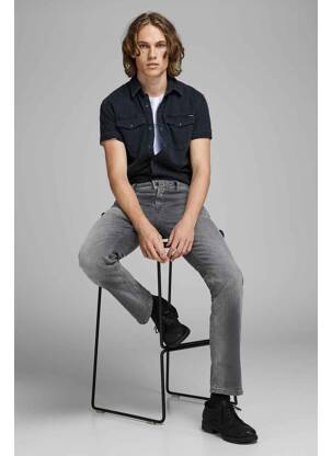 Blugi cu croială dreaptă negru JACK & JONES bărbat