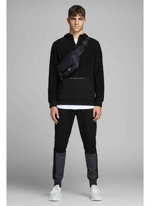 Hanorac cu glugă negru JACK & JONES bărbat