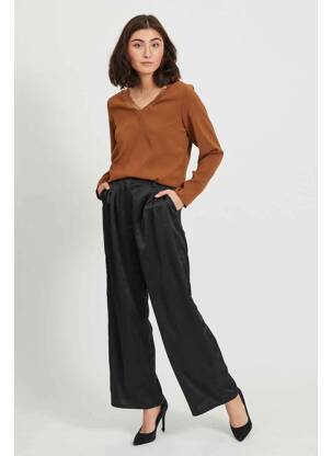 Pantalon larg negru VILA femeie