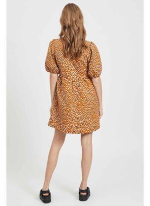 Rochie midi auriu VILA femeie