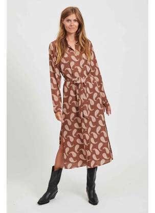 Rochie midi maro VILA femeie