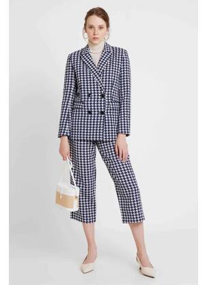 Pantalon trei sferturi albastru JACQUELINE DE YONG femeie