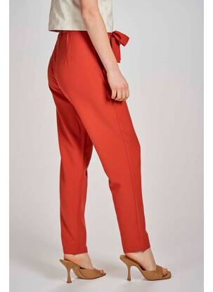 Pantalon larg roșu JACQUELINE DE YONG femeie