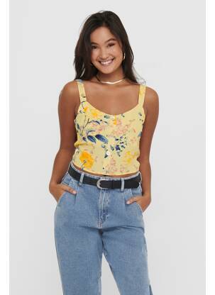 Top scurt galben ONLY femeie