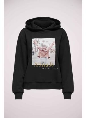 Hanorac cu glugă negru ONLY femeie