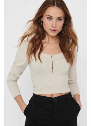 Top scurt alb ONLY femeie