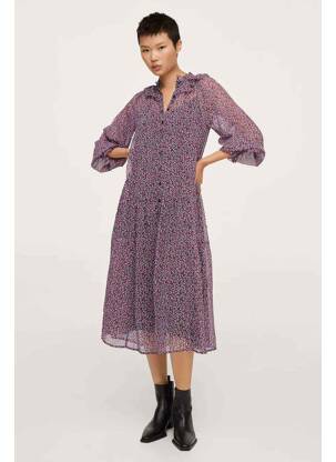 Rochie midi roșu MANGO femeie