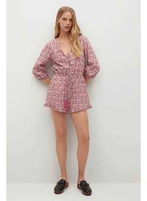 Salopetă scurtă roz MANGO femeie