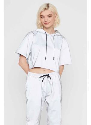 Top scurt argintiu NOISY MAY femeie