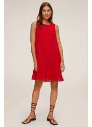 Rochie midi roșu MANGO femeie