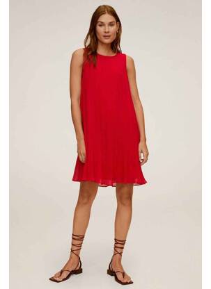 Rochie midi roșu MANGO femeie