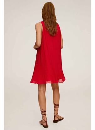 Rochie midi roșu MANGO femeie