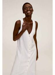 Rochie lungă alb MANGO femme