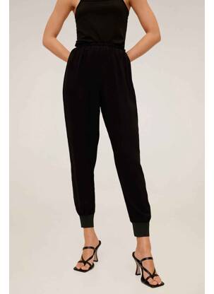 Pantalon larg negru MANGO femeie
