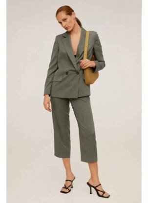 Pantalon 7/8 verde MANGO femeie