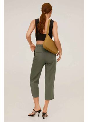 Pantalon 7/8 verde MANGO femeie