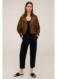 Pantalon chino negru MANGO femme