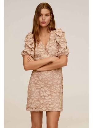 Rochie midi bej MANGO femeie