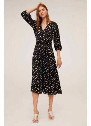 Rochie midi negru MANGO femeie