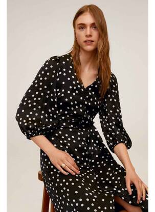 Rochie midi negru MANGO femeie