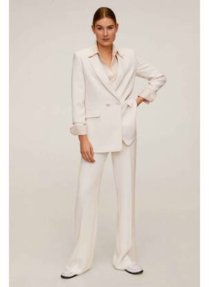 Pantalon larg bej MANGO femeie
