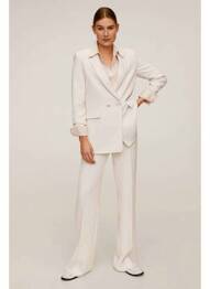 Pantalon larg bej MANGO femme