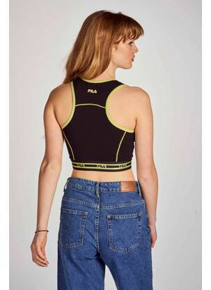 Top scurt negru FILA femeie