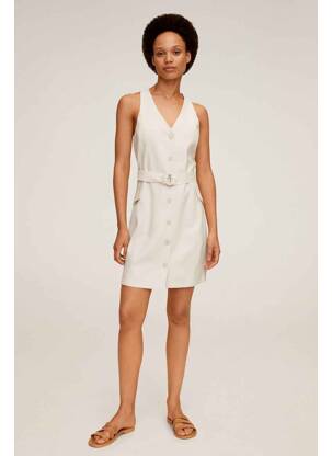 Rochie midi bej MANGO femeie