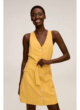 Rochie midi galben MANGO femeie