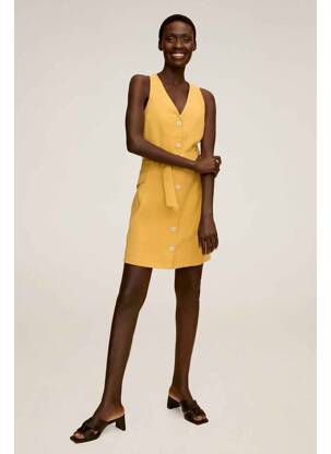 Rochie midi galben MANGO femeie