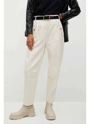 Pantalon larg bej MANGO femeie