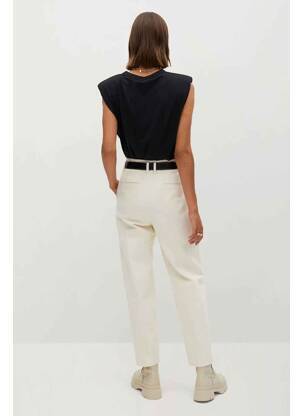 Pantalon larg bej MANGO femeie
