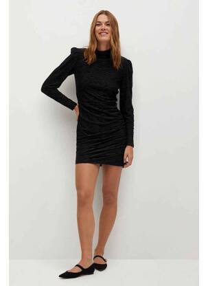 Rochie lungă negru MANGO femeie