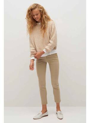 Pantalon slim maro MANGO femeie