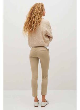 Pantalon slim maro MANGO femeie