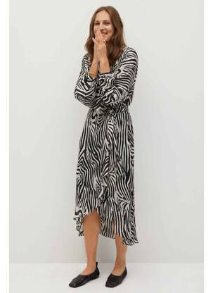Rochie lungă negru MANGO femeie