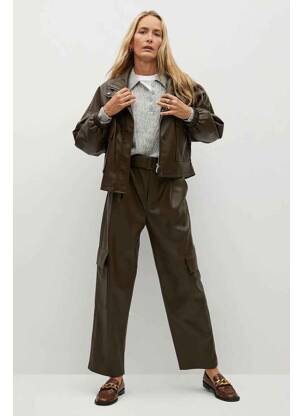 Pantalon larg bej MANGO femeie