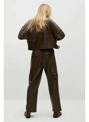 Pantalon larg bej MANGO femeie