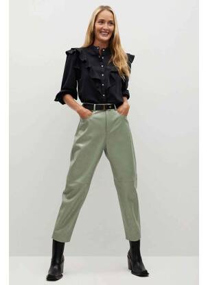 Pantalon 7/8 verde MANGO femeie