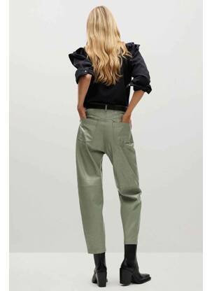 Pantalon 7/8 verde MANGO femeie